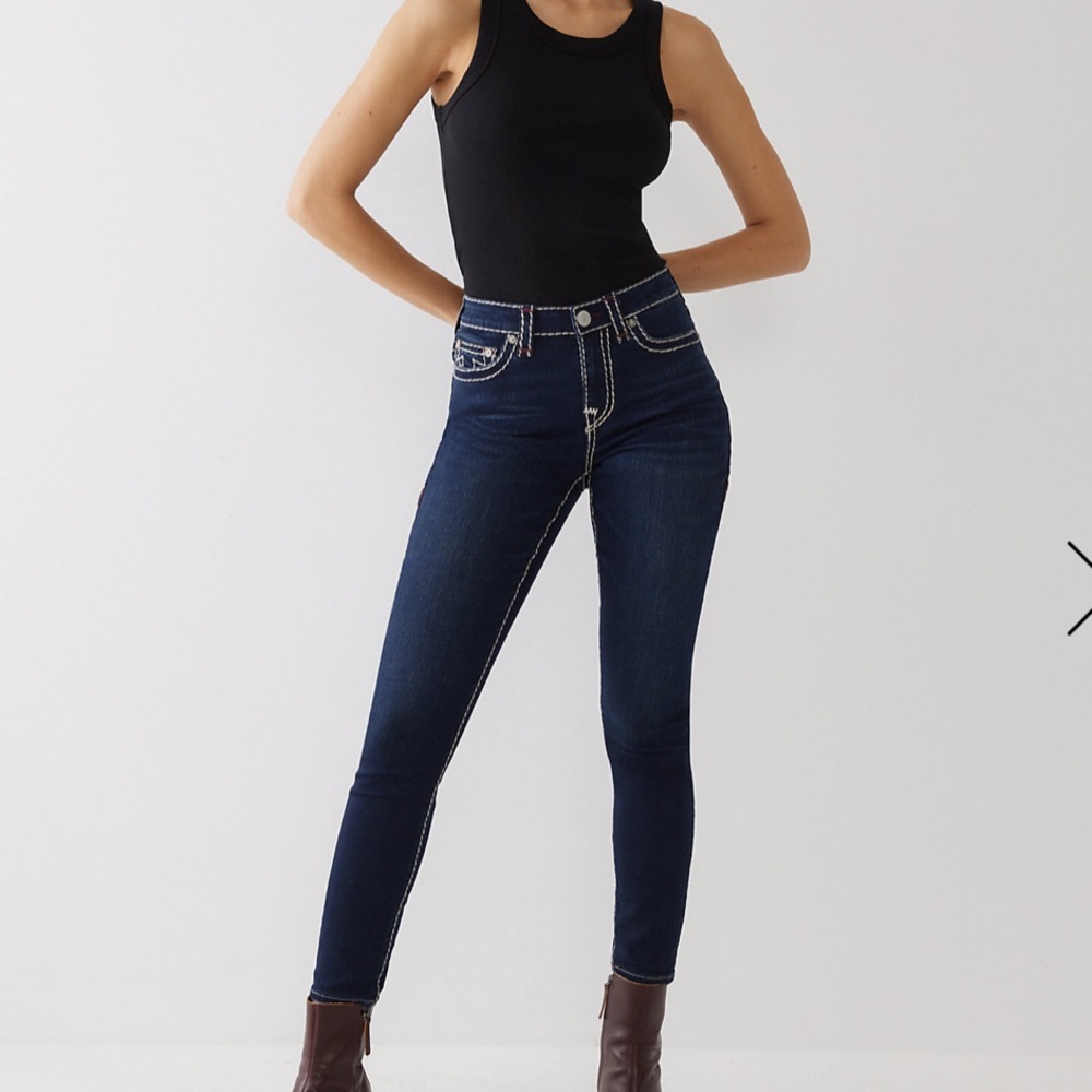 NWT True Religion Super Skinny Jeans, W25 Ankle
